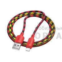 Кабель USB to Lightning HOCO X116 Meridian, 1.0м, 2.4A,  красный