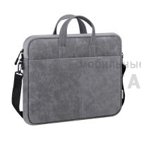 Сумка для ноутбука DEFENDER Solid  15.6" PU кожа, карман, серый (1/30)