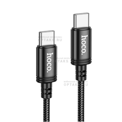 Кабель Type-C to Type-C HOCO X89 Wind, 1m, 3.0A, PD 60W,  черный, не упакован