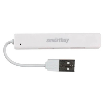 Хаб разветвитель USB Smartbuy 4 порта, белый (SBHA-408-W) (1/5)